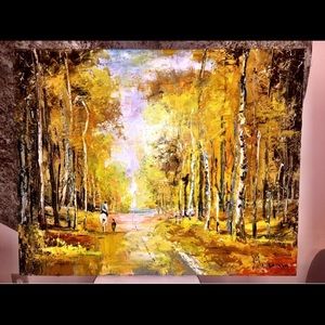 Impresionist oil in canvas